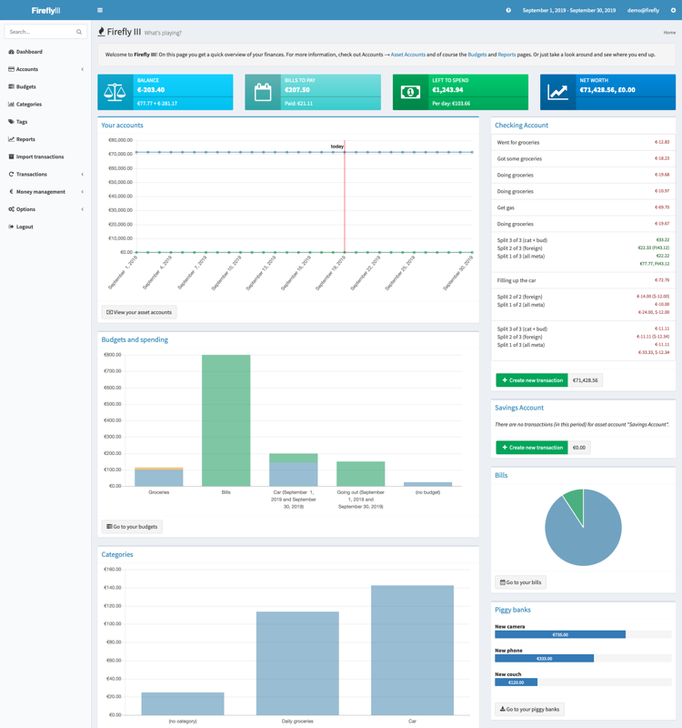 The index of Firefly III