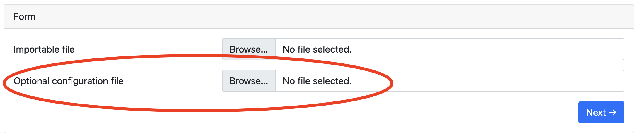 Download configuration file