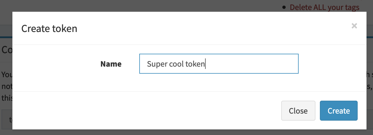 Give your token a name you recognize.
