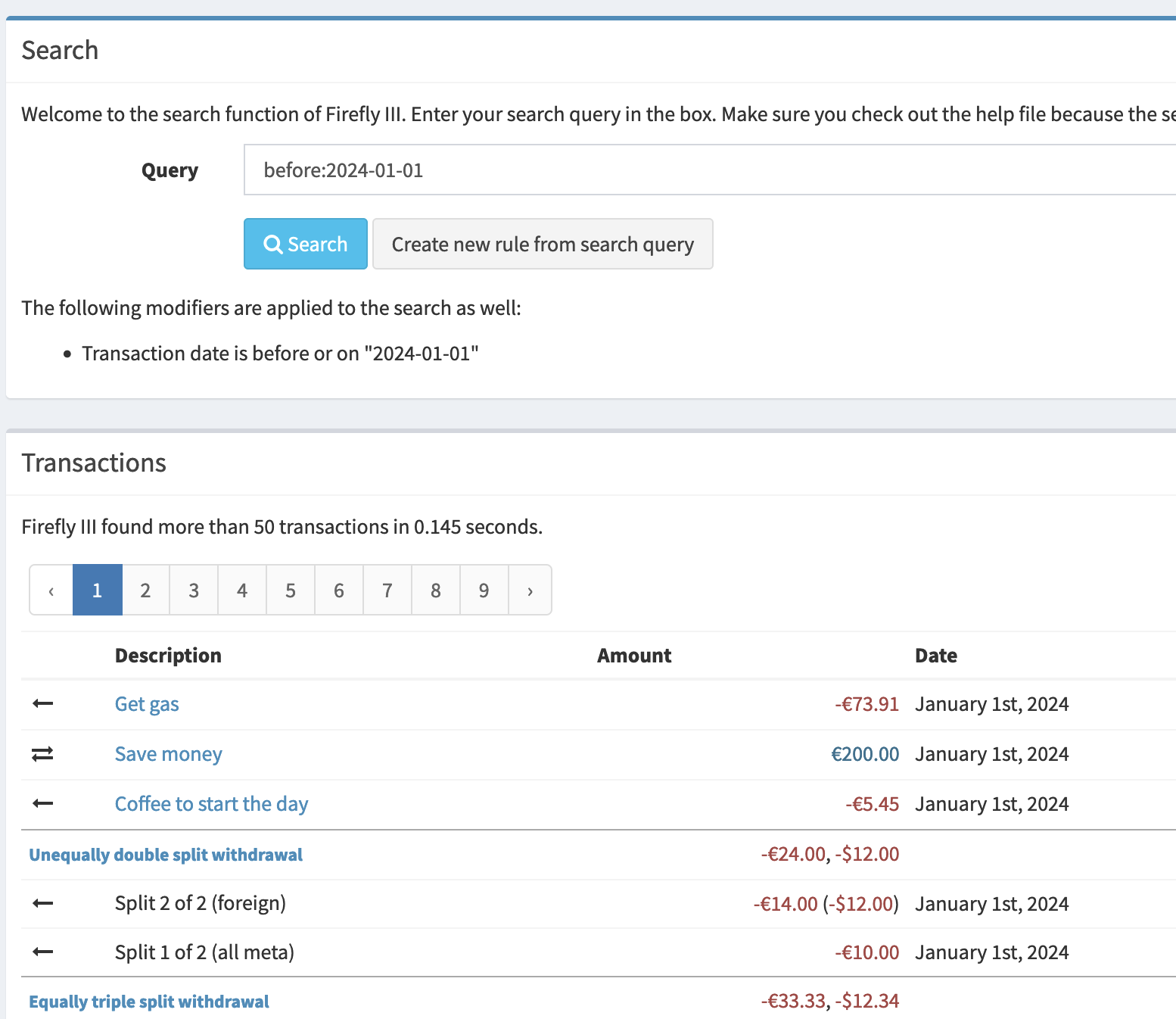 A search for transactions before 2024